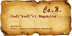Csákvári Magdolna névjegykártya